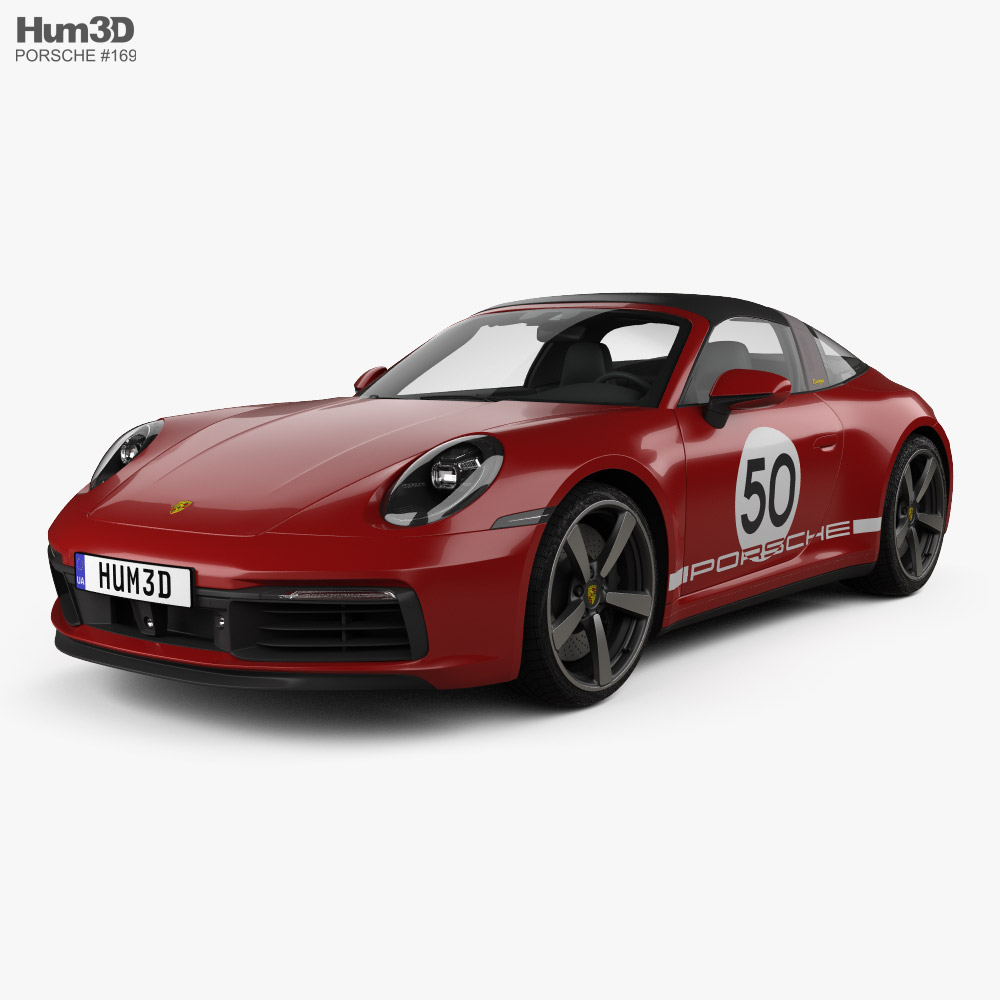 Porsche 911 Targa 4S Heritage 2024 3Dモデル