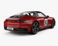 Porsche 911 Targa 4S Heritage 2024 3Dモデル 後ろ姿