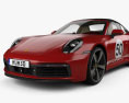 Porsche 911 Targa 4S Heritage HQインテリアと 2024 3Dモデル