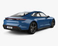 Porsche Taycan 2023 3D-Modell Rückansicht