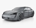 Porsche Taycan 4 Cross Turismo 2024 3D模型 wire render
