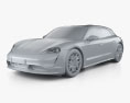 Porsche Taycan 4 Cross Turismo 2024 3D-Modell clay render
