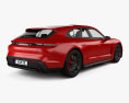 Porsche Taycan GTS Sport Turismo 2024 3D-Modell Rückansicht