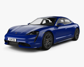 Porsche Taycan Turbo 2022 3D 모델 