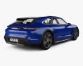 Porsche Taycan Turbo Cross Turismo 2024 3D模型 后视图