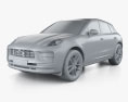 Porsche Macan 2024 3D 모델  clay render