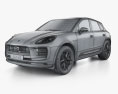 Porsche Macan GTS 2024 3D 모델  wire render