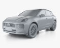 Porsche Macan GTS 2024 3D 모델  clay render