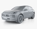 Porsche Macan T 2024 3D模型 clay render