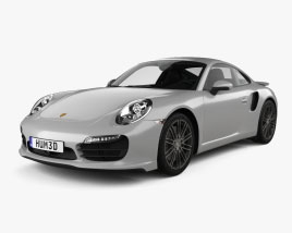 Porsche 911 Turbo インテリアと 2015 3Dモデル