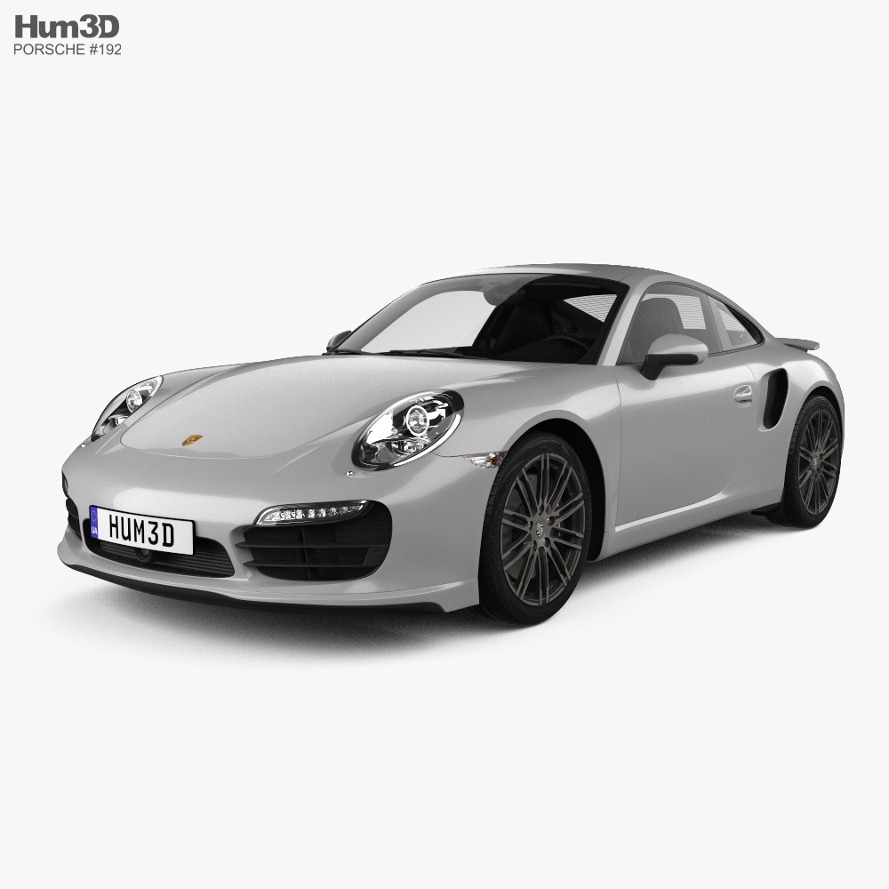 Porsche 911 Turbo with HQ interior 2015 3D model