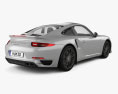 Porsche 911 Turbo з детальним інтер'єром 2015 3D модель back view