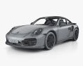 Porsche 911 Turbo с детальным интерьером 2015 3D модель wire render