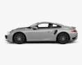 Porsche 911 Turbo 인테리어 가 있는 2015 3D 모델  side view