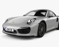 Porsche 911 Turbo 인테리어 가 있는 2015 3D 모델 