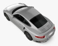 Porsche 911 Turbo с детальным интерьером 2015 3D модель top view