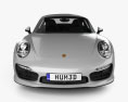 Porsche 911 Turbo with HQ interior 2015 3d model front view