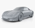 Porsche Vision 357 2024 3d model clay render