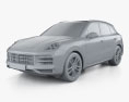 Porsche Cayenne 2024 3D модель clay render