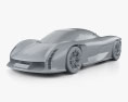 Porsche Mission X 2024 3D-Modell clay render
