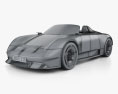 Porsche Vision 357 Speedster 75 Universary 2024 Modèle 3d wire render