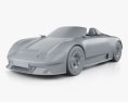 Porsche Vision 357 Speedster 75 Universary 2024 Modelo 3D clay render