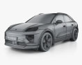 Porsche Macan 4 2024 3D模型 wire render