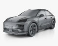 Porsche Macan 4 Turbo 2024 3D 모델  wire render