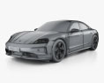 Porsche Taycan 2024 3D-Modell wire render