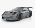 Porsche 911 GT3 RS 2023 3D模型 wire render