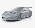 Porsche 911 GT3 RS 2023 3Dモデル clay render