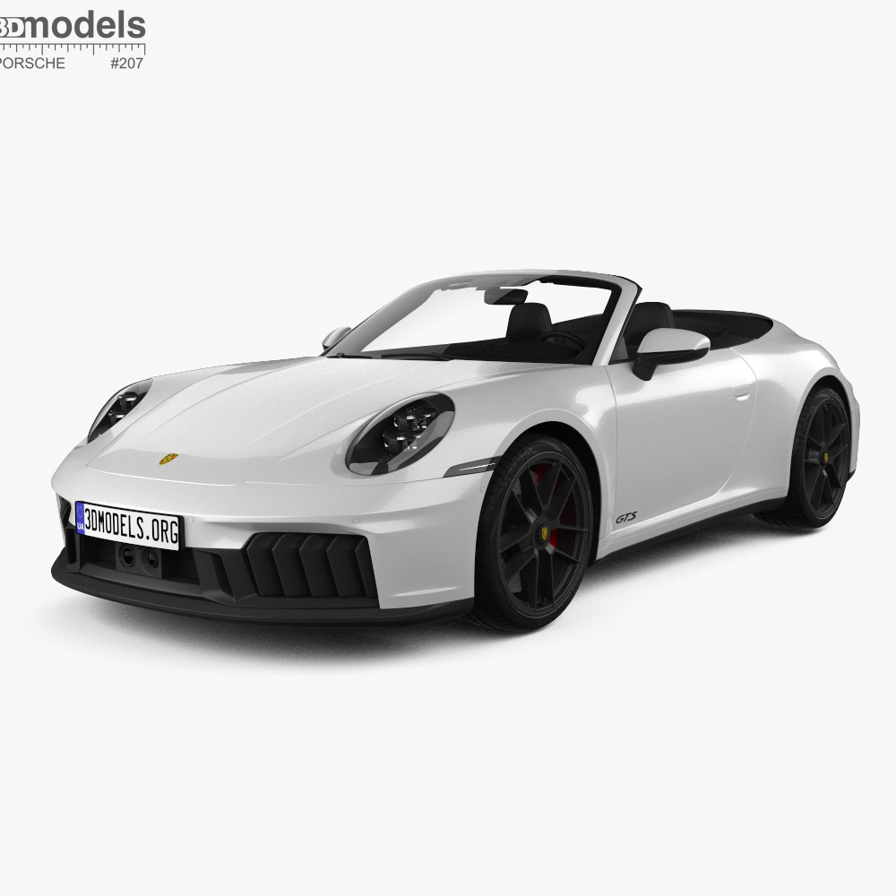 Porsche 911 Carrera GTS cabriolet 2024 Modèle 3D