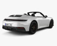 Porsche 911 Carrera GTS cabriolet 2024 3Dモデル 後ろ姿
