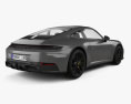 Porsche 911 Carrera GTS coupe 2024 3D-Modell Rückansicht