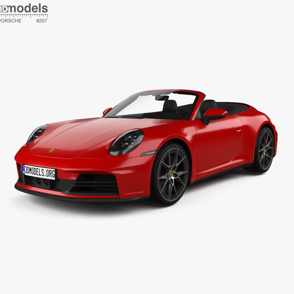 Porsche 911 Carrera cabriolet 2024 3D модель