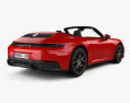 Porsche 911 Carrera cabriolet 2024 3Dモデル 後ろ姿