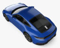 Porsche 911 Carrera coupe 2024 3D模型 顶视图