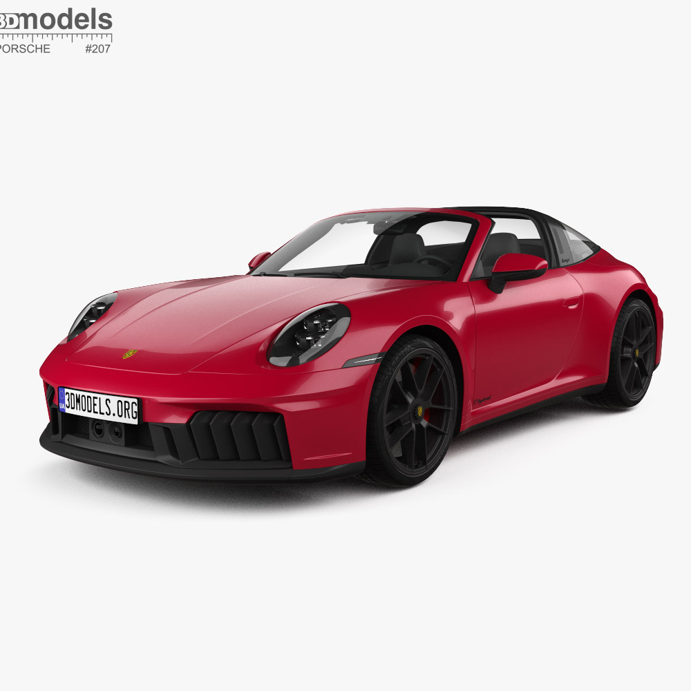 Porsche 911 Targa 4 GTS 2024 Modello 3D