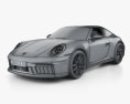 Porsche 911 Targa 4 GTS 2024 3D模型 wire render