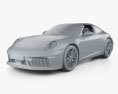 Porsche 911 Targa 4 GTS 2024 3D 모델  clay render