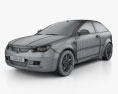 Proton Satria 2013 3Dモデル wire render