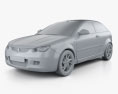 Proton Satria 2013 3D 모델  clay render
