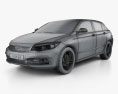 Qoros 3 hatchback 2016 Modelo 3D wire render