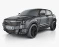 Qoros 2 SUV PHEV 2016 Modello 3D wire render