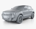 Qoros 2 SUV PHEV 2016 Modello 3D clay render