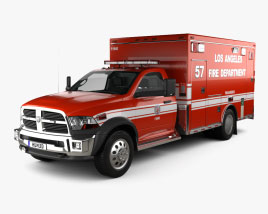 RAM LAFD Paramedic с детальным интерьером 2016 3D модель