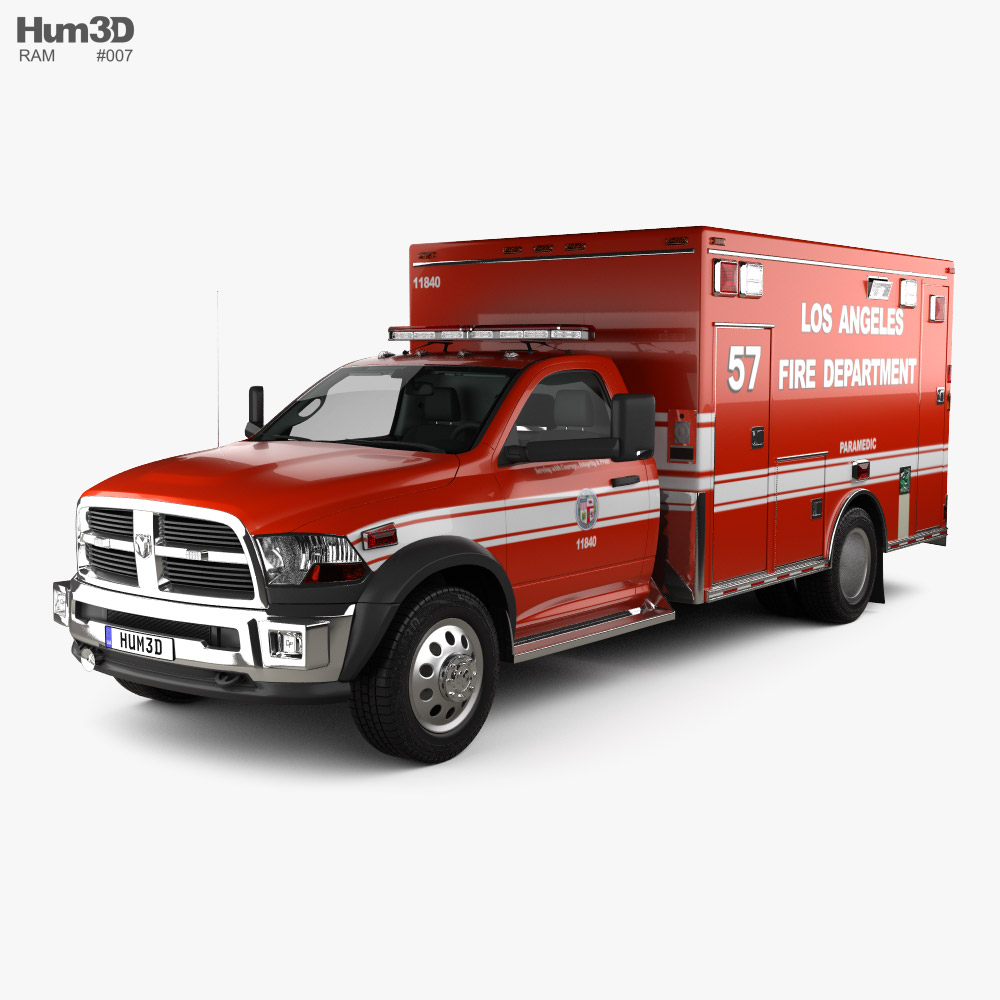 RAM LAFD Paramedic with HQ interior 2016 3D model