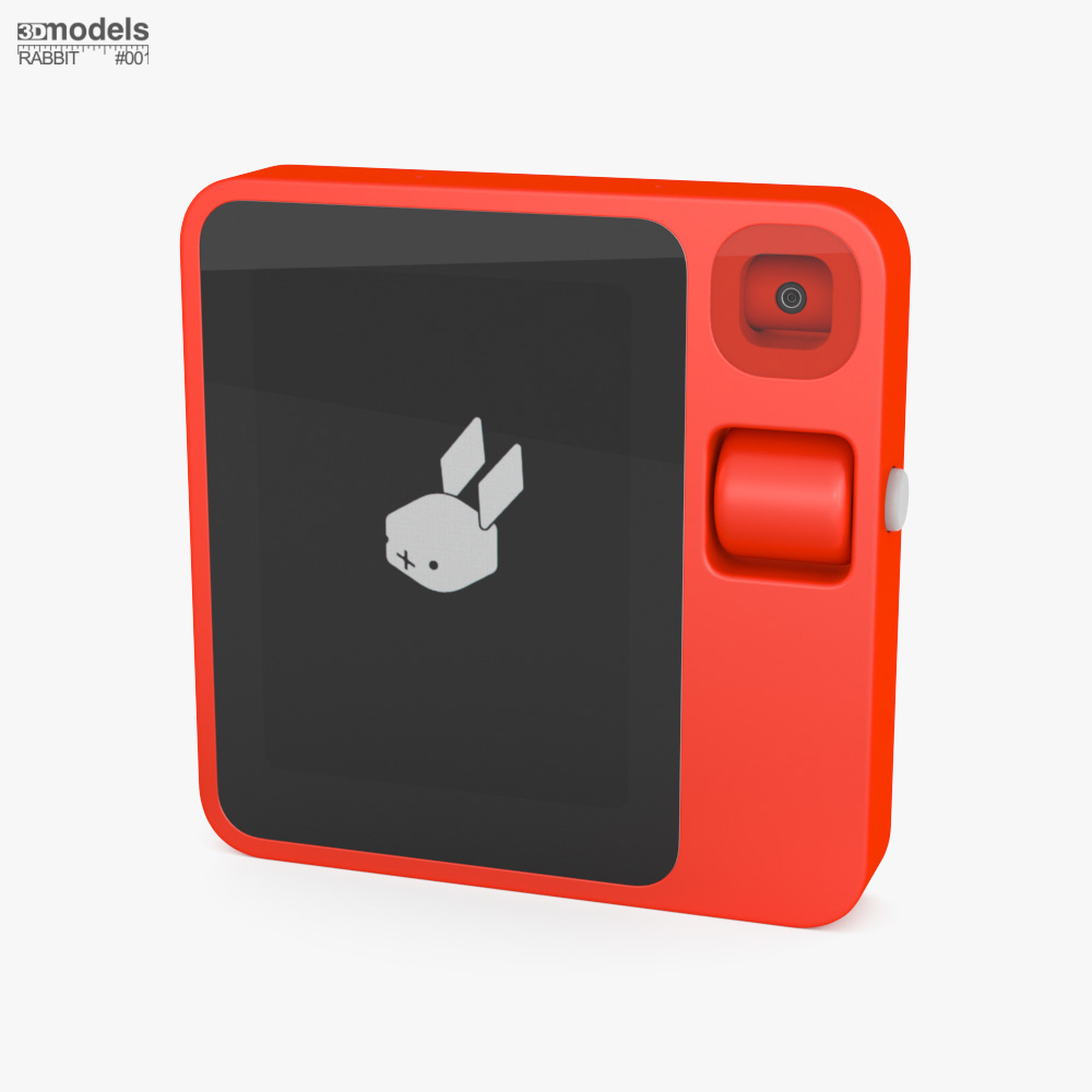 Rabbit r1 Pocket AI Assistant Modello 3D