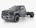 Ram 3500 Single Cab Chassis Tradesman DRW 84CA 2024 3D 모델  wire render