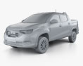 Ram 700 Crew Cab SLT 2024 3D-Modell clay render